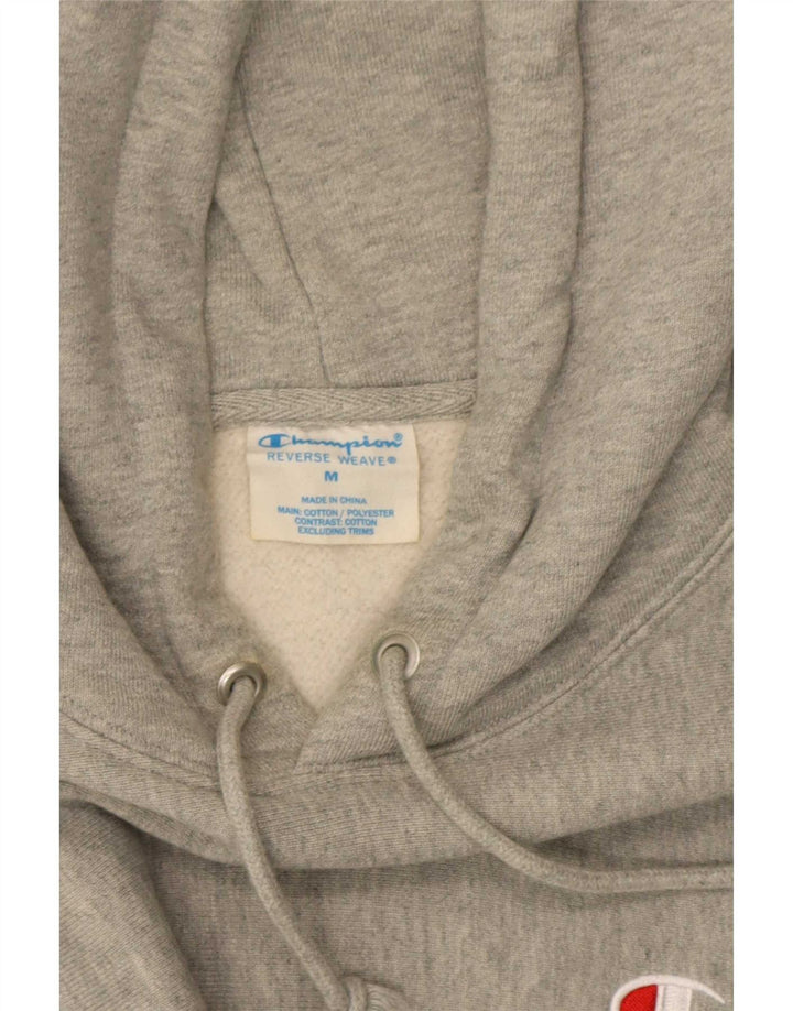 Champion Herre Reverse Weave Hoodie Jumper Medium Grey Flecked Bomuld