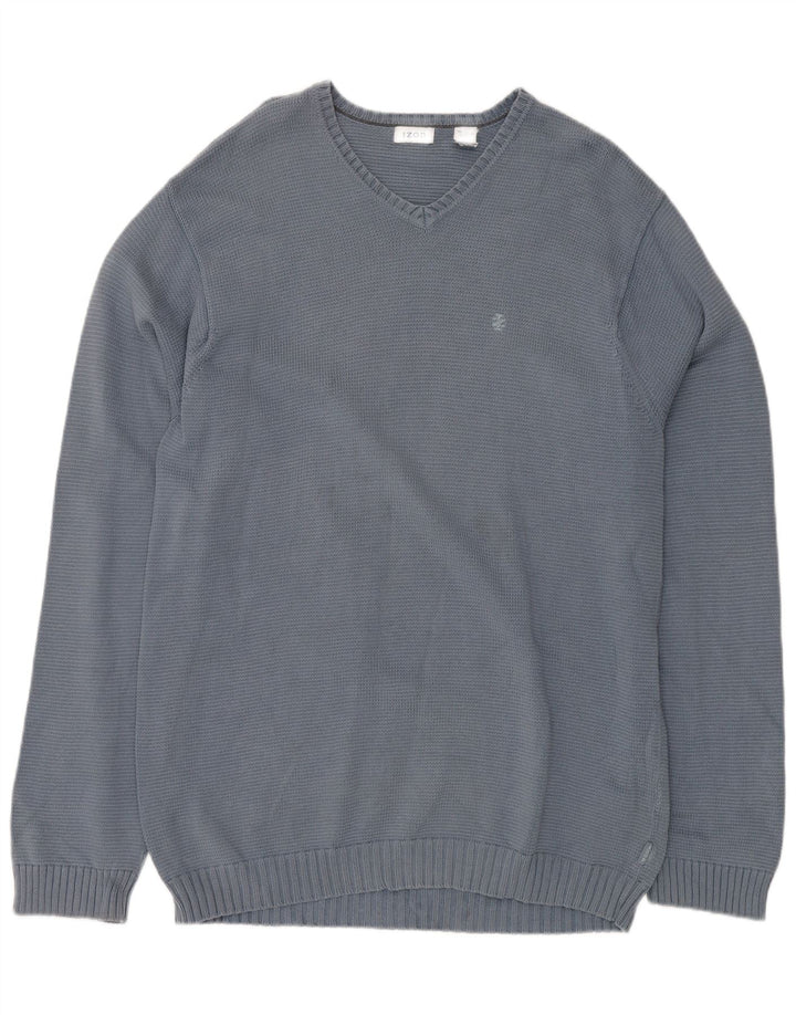 IZOD Herre V-hals sweater XL Blå Bomuld