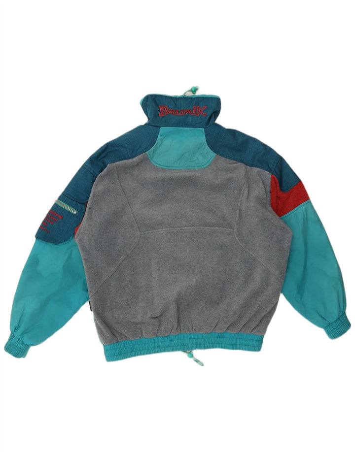 Brunik Herre Anorak Fleecejakke UK 40 Large Blue Colourblock Polyester