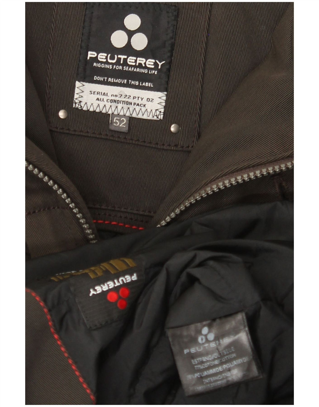 PEUTEREY Herre Utility Jacket IT 52 XL Brun Bomuld