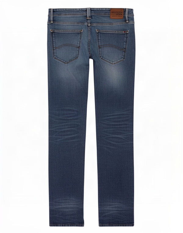 Tommy Hilfiger Mens Distressed Slim Jeans W34 L34 Blue Cotton