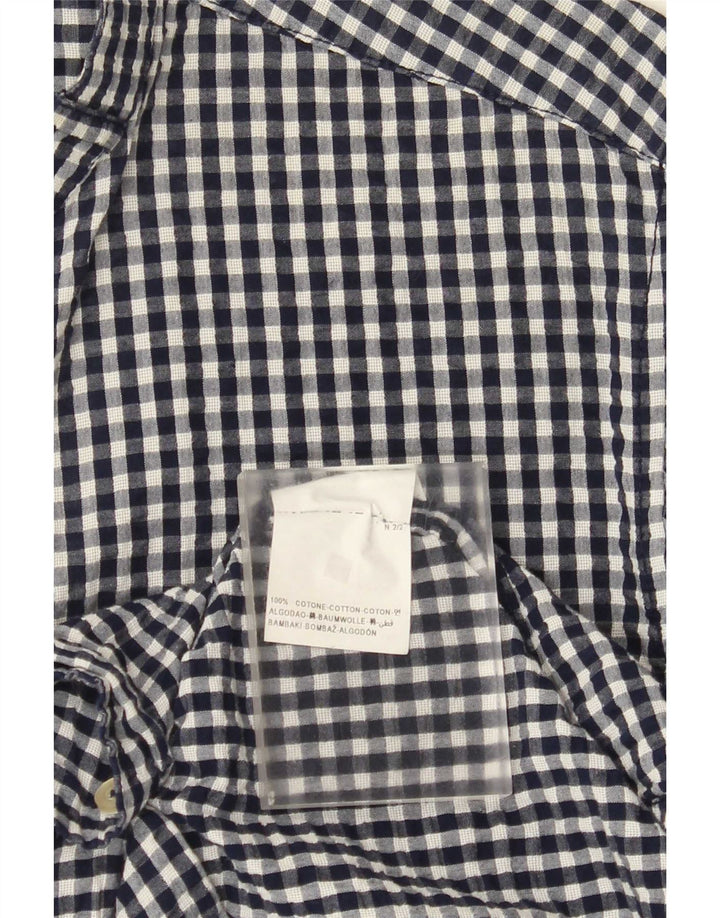 Benetton Herreskjorte Medium Marineblå Gingham Bomuld