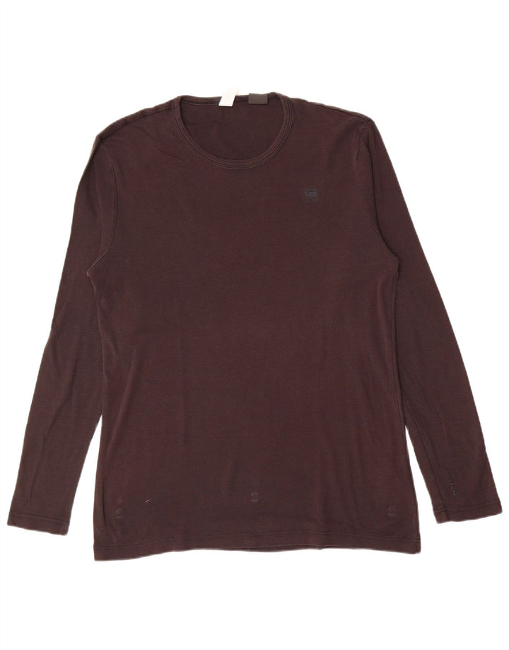 G-Star Herre Top Langærmet XL Brun Bomuld