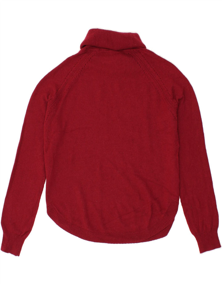 WHITE STUFF Mens Roll Neck Jumper Sweater UK 12 Medium Burgundy Nylon Vintage White Stuff and Second-Hand White Stuff from Messina Hembry 