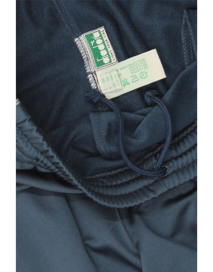 Adidas Herre grafisk træningsdragt Bukser UK 38 Medium Navy Blue Polyester