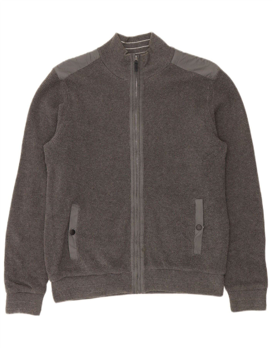 Marks & Spencer Herre Blue Harbor Regular Fit cardigantrøje mellemgrå