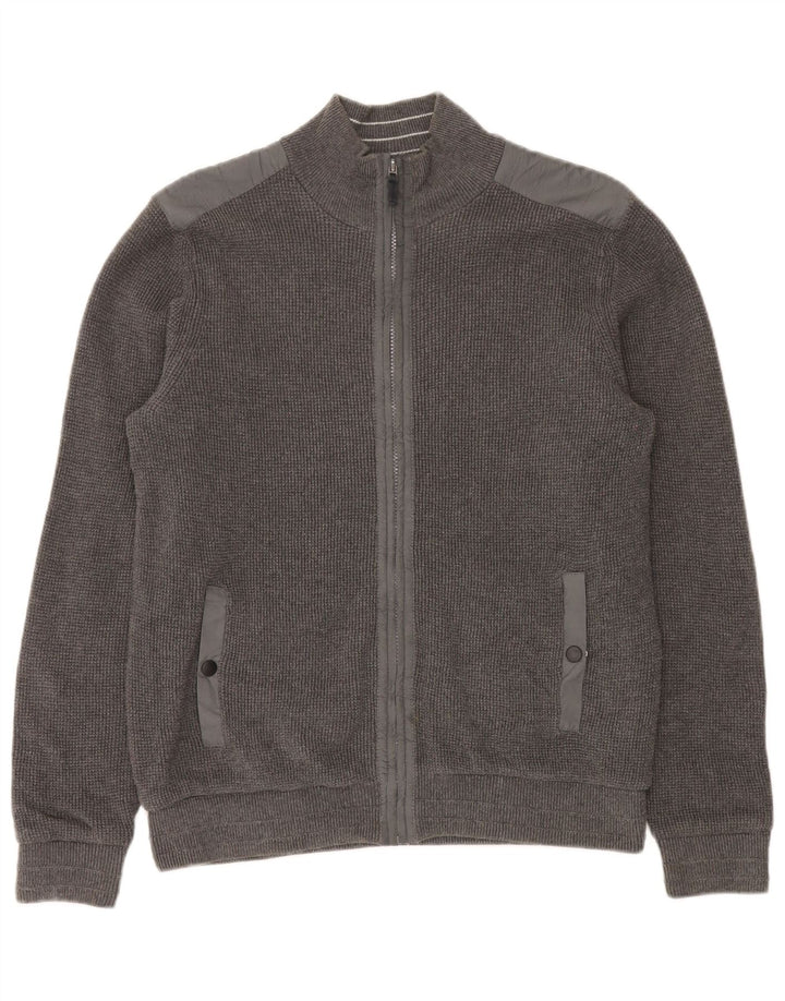 Marks & Spencer Herre Blue Harbor Regular Fit cardigantrøje mellemgrå