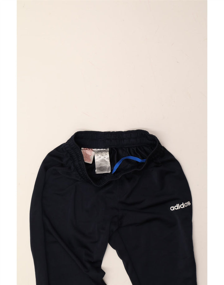 ADIDAS Boys Tracksuit Trousers Joggers 9-10 Years  Navy Blue Polyester Vintage Adidas and Second-Hand Adidas from Messina Hembry 