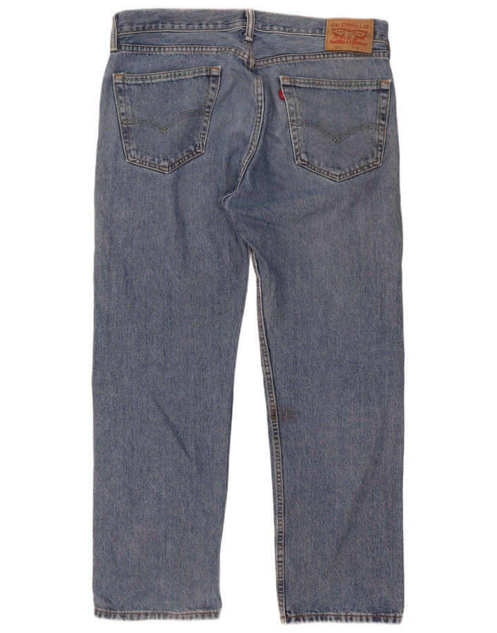 Levi's Herre 505 Straight Jeans W36 L30 Blå