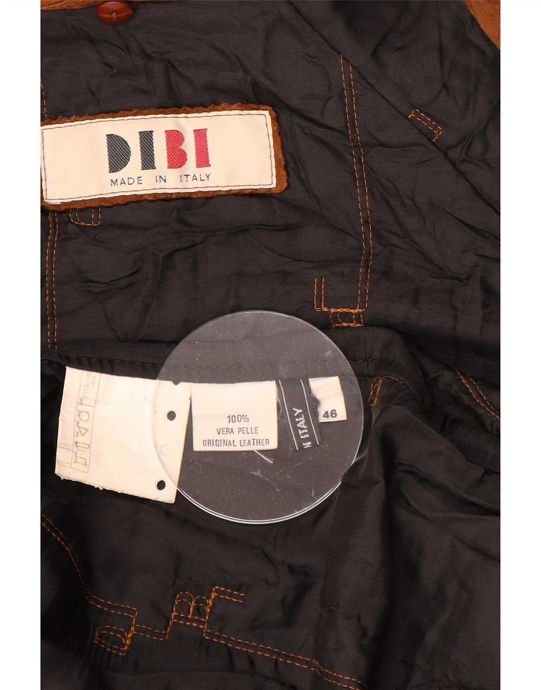 Dibi Dame Ruskind Overfrakke IT 46 Large Beige Læder
