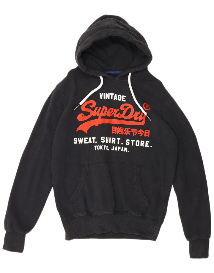 Superdry Grafisk hættetrøje til mænd mellem sort bomuld