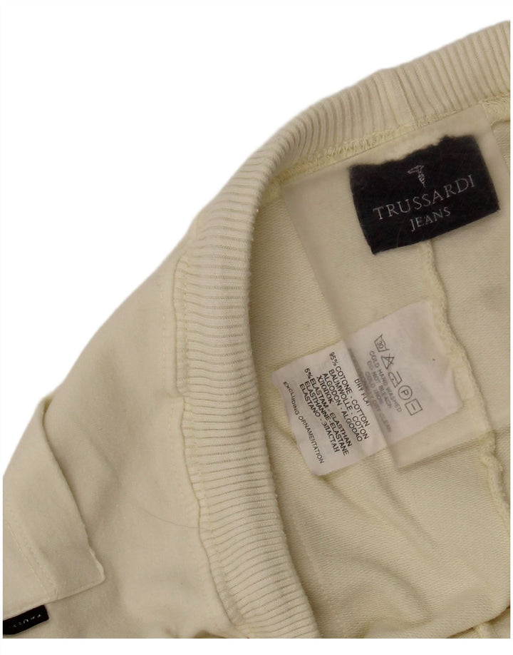 TRUSSARDI Træningsdragtsbukser til kvinder IT 44 Medium Off White Bomuld