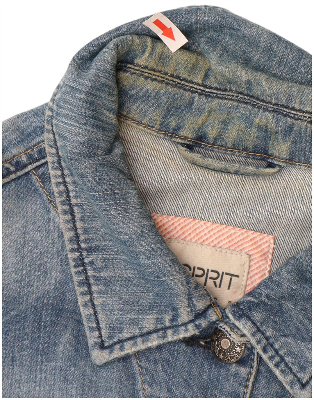 ESPRIT Dame denimjakke UK 20 2XL Blå Bomuld