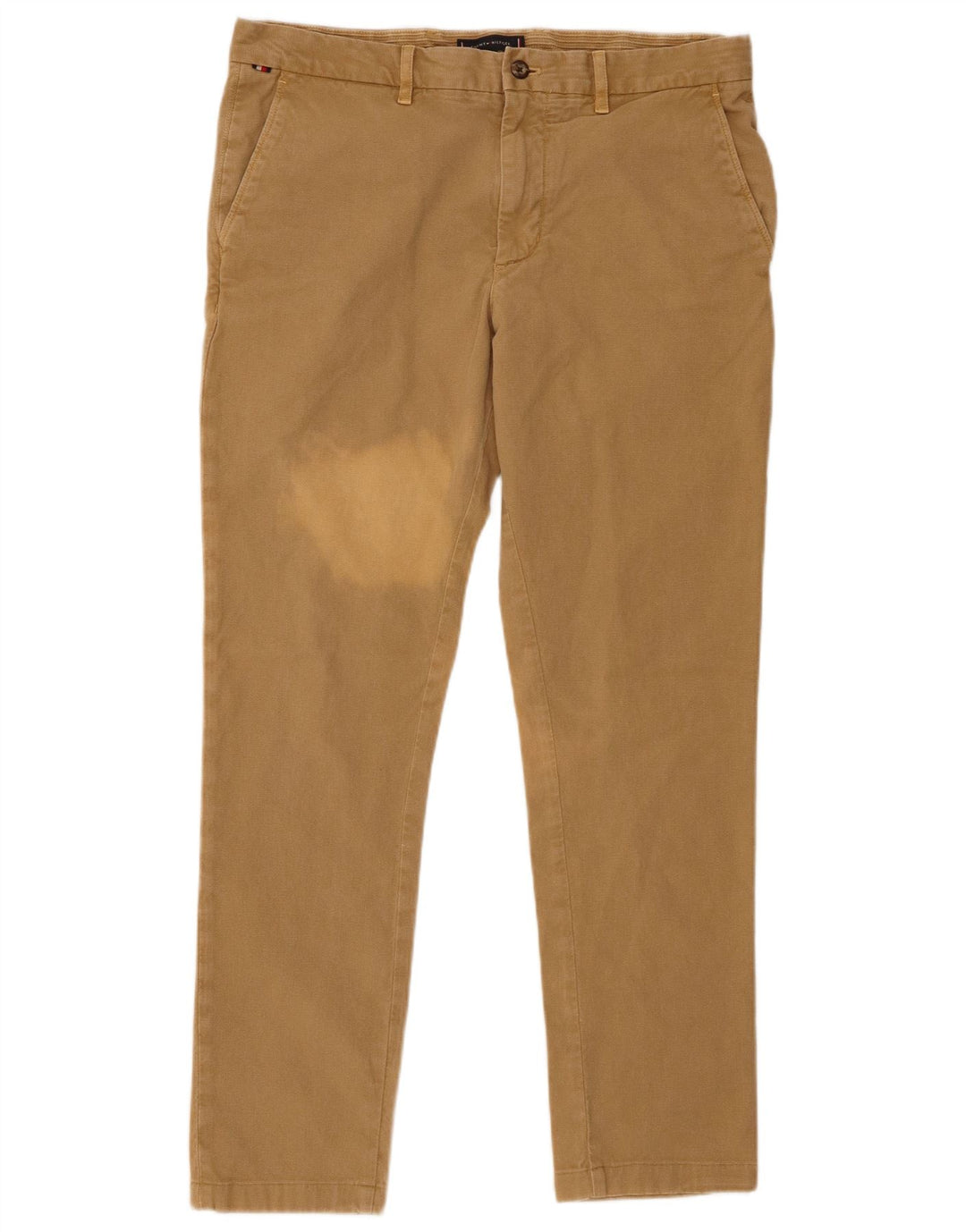 TOMMY HILFIGER Slim Chino-bukser til mænd W34 L28 Beige bomuld