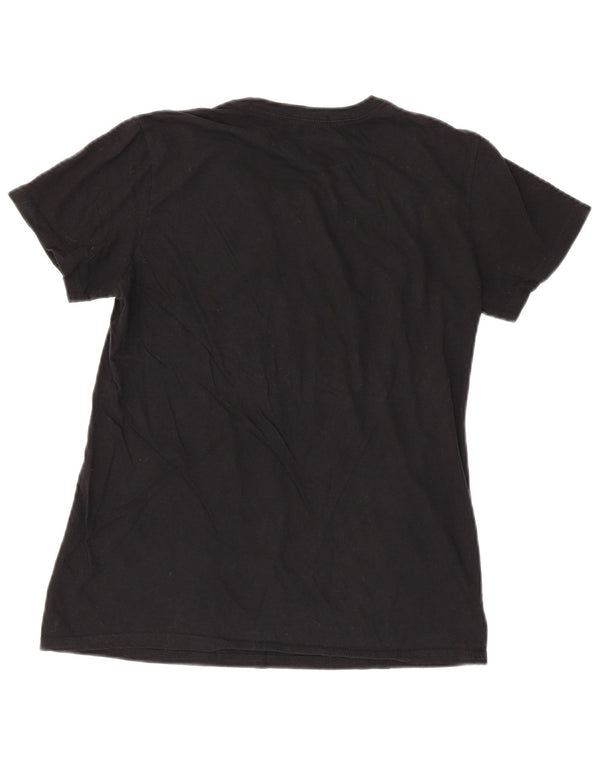 Adidas Dame Colorado Denver Lynx Grafisk T-Shirt Top UK 12 Medium Sort