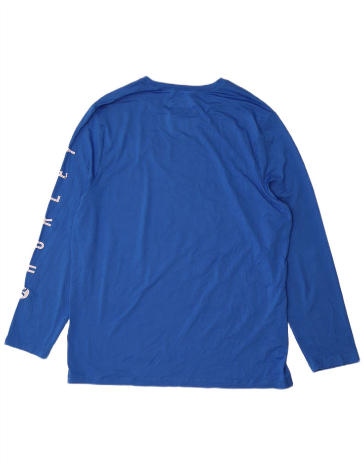 Hurley Herre Grafisk Top Langærmet XL Blå Polyester