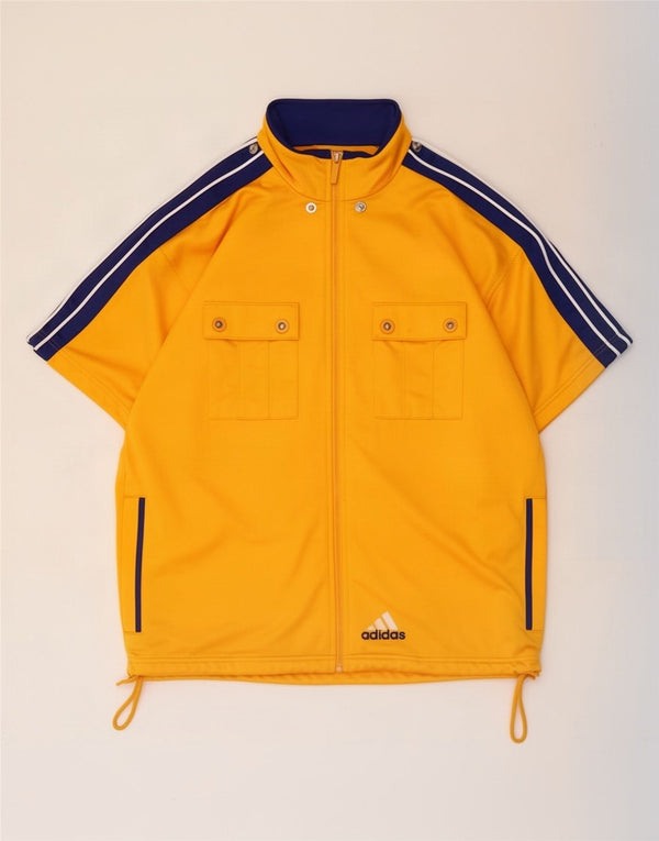 Adidas Kortærmet træningsdragt topjakke til mænd UK 40/42 Medium Yellow