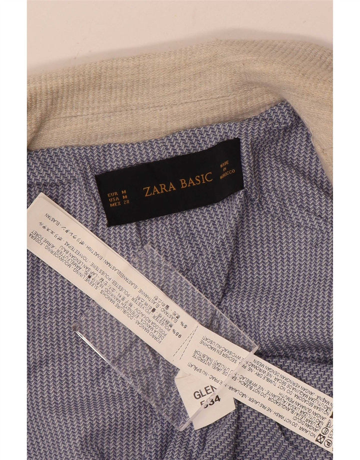 Zara Dame 1 Knap Blazer Jacket UK 12 Medium Beige Polyester