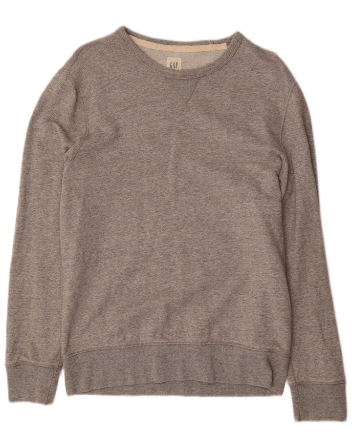 Gap Herre Sweatshirt Jumper Medium Grey Flecked Bomuld