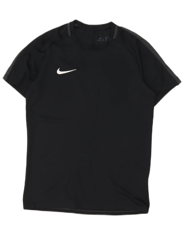 Nike Herre Dri Fit T-shirt Top Medium Sort Colourblock Polyester