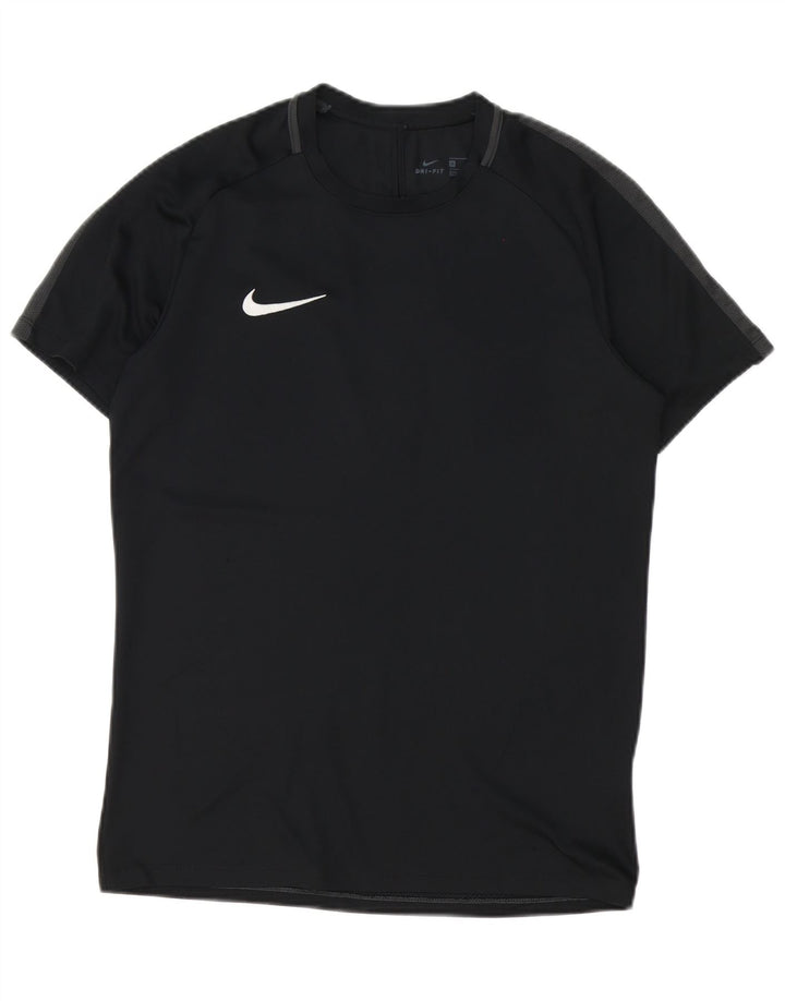 Nike Herre Dri Fit T-shirt Top Medium Sort Colourblock Polyester