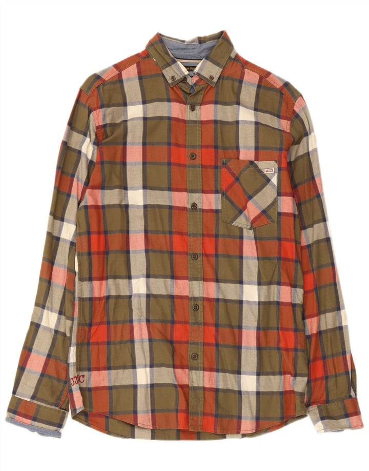 Jack & Jones Herre Flanelskjorte Medium Khaki Ternet Bomuld