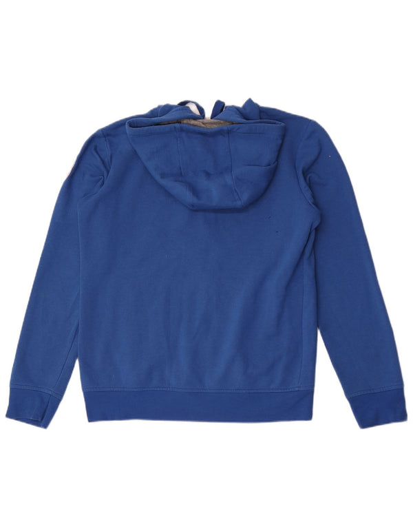 Kappa Mens Italia Graphic Zip Hoodie Sweater Large Blue Polyester