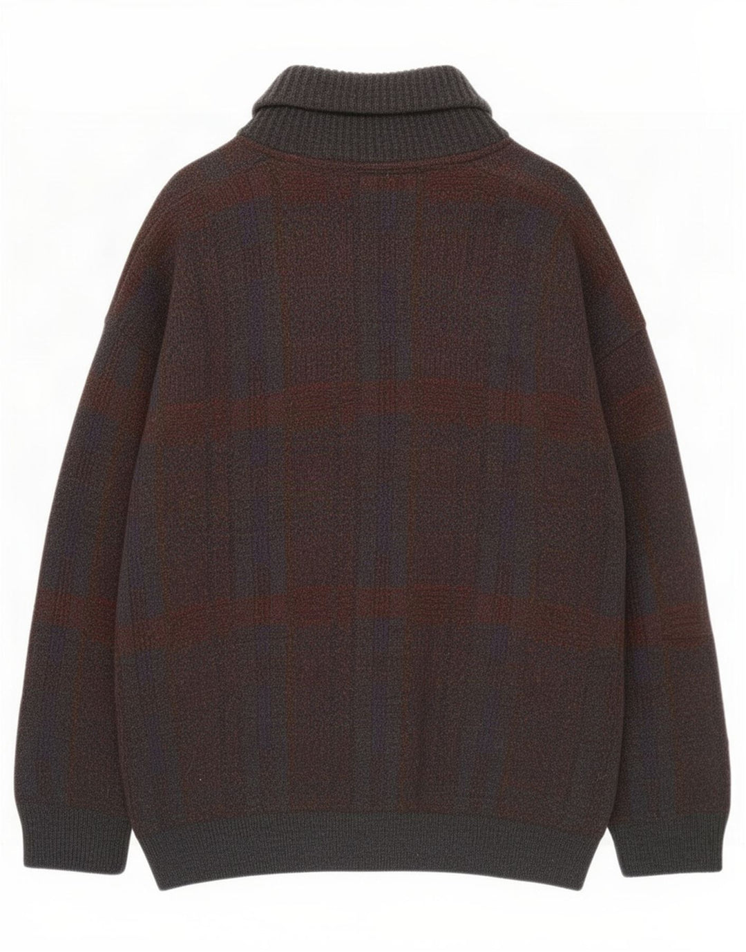 Settebello Herre Cardigan Sweater Stor Grå Ternet Akryl