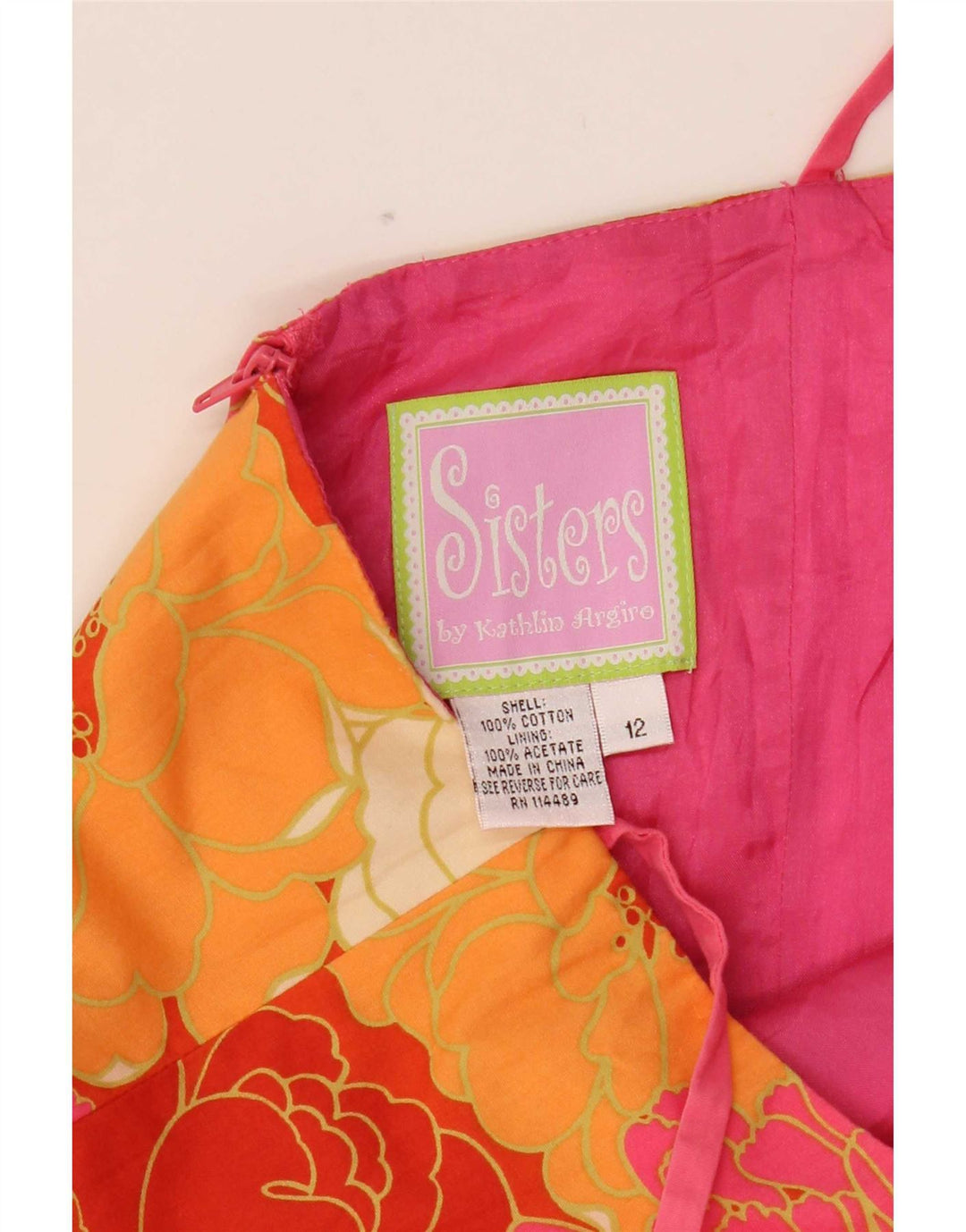 Kathlin Argiro Dame A-Line Kjole US 12 Large Multicolored Floral