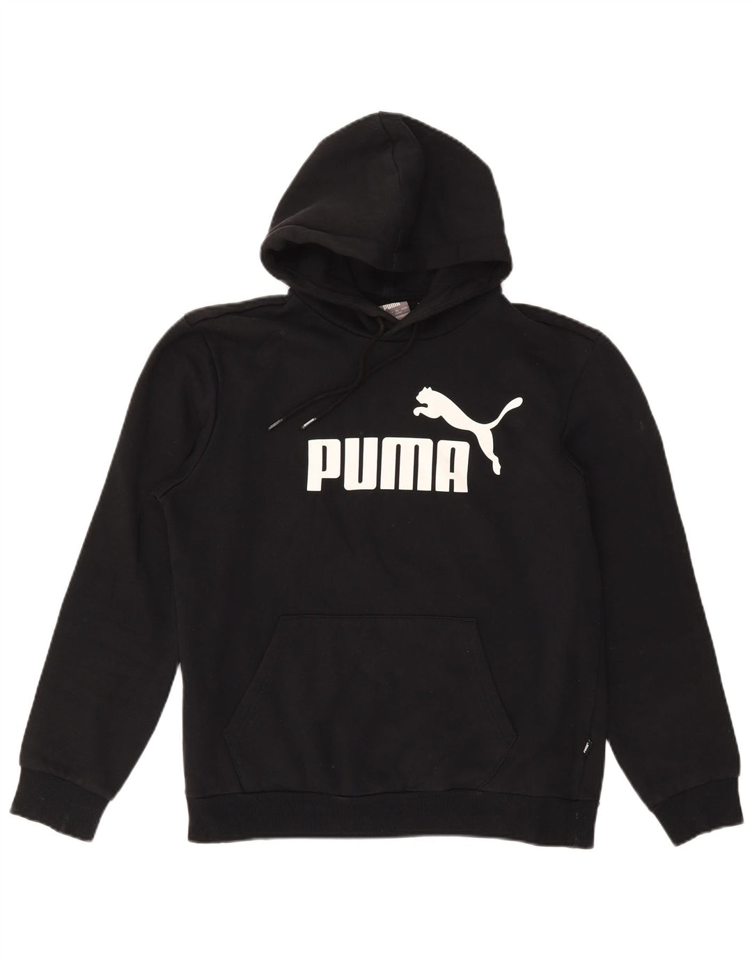 PUMA Grafisk hættetrøje til mænd mellem sort bomuld