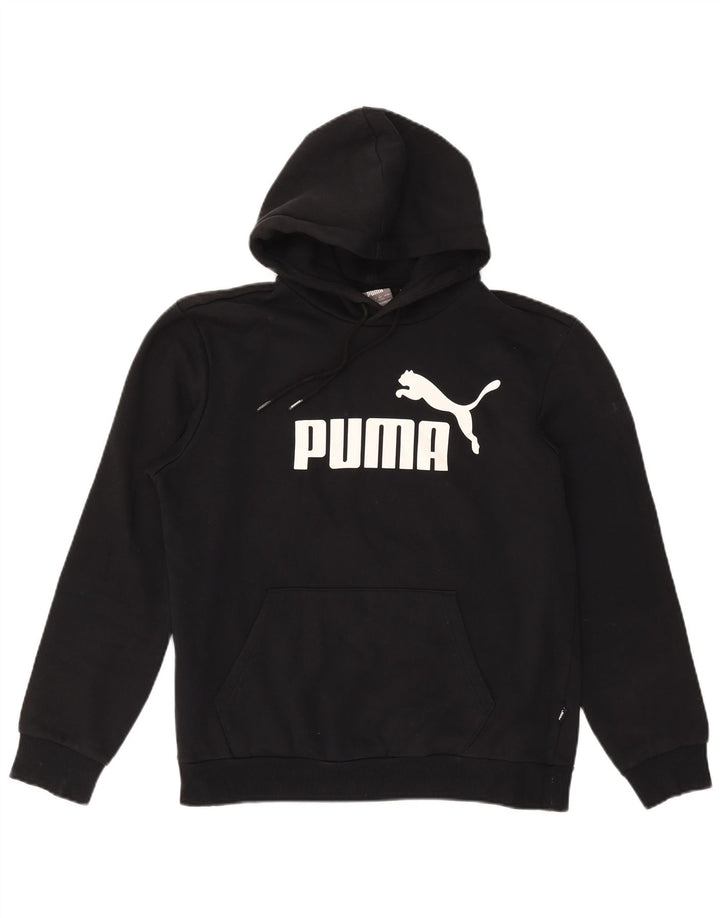 PUMA Grafisk hættetrøje til mænd mellem sort bomuld