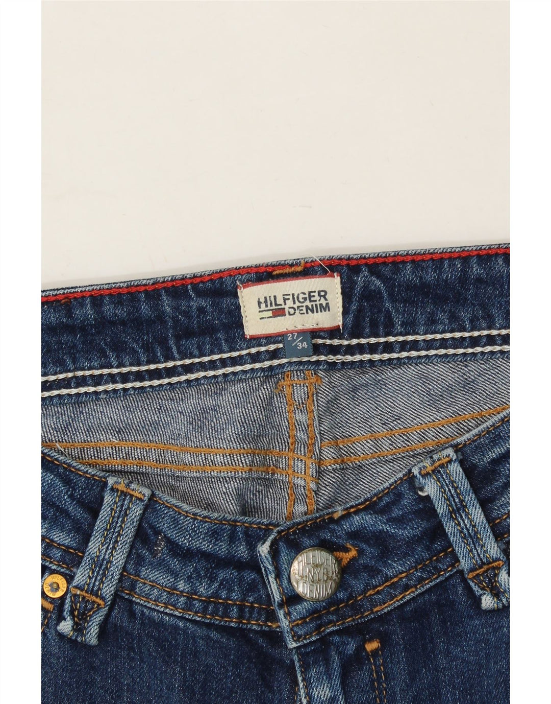 TOMMY HILFIGER Womens Straight Jeans W27 L28 Blue Vintage Tommy Hilfiger and Second-Hand Tommy Hilfiger from Messina Hembry 