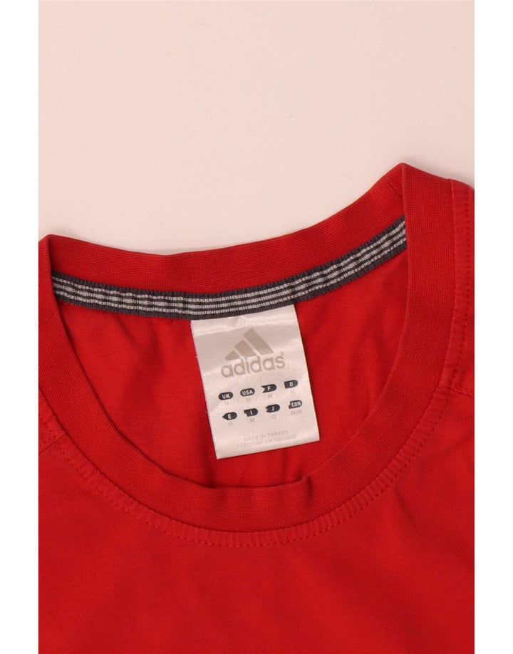 Adidas Herre grafisk T-shirt Top Medium Rød Bomuld
