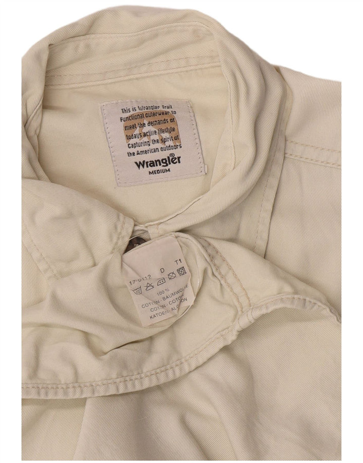 Wrangler Herre Kortærmet Military Shirt Medium Off White Bomuld