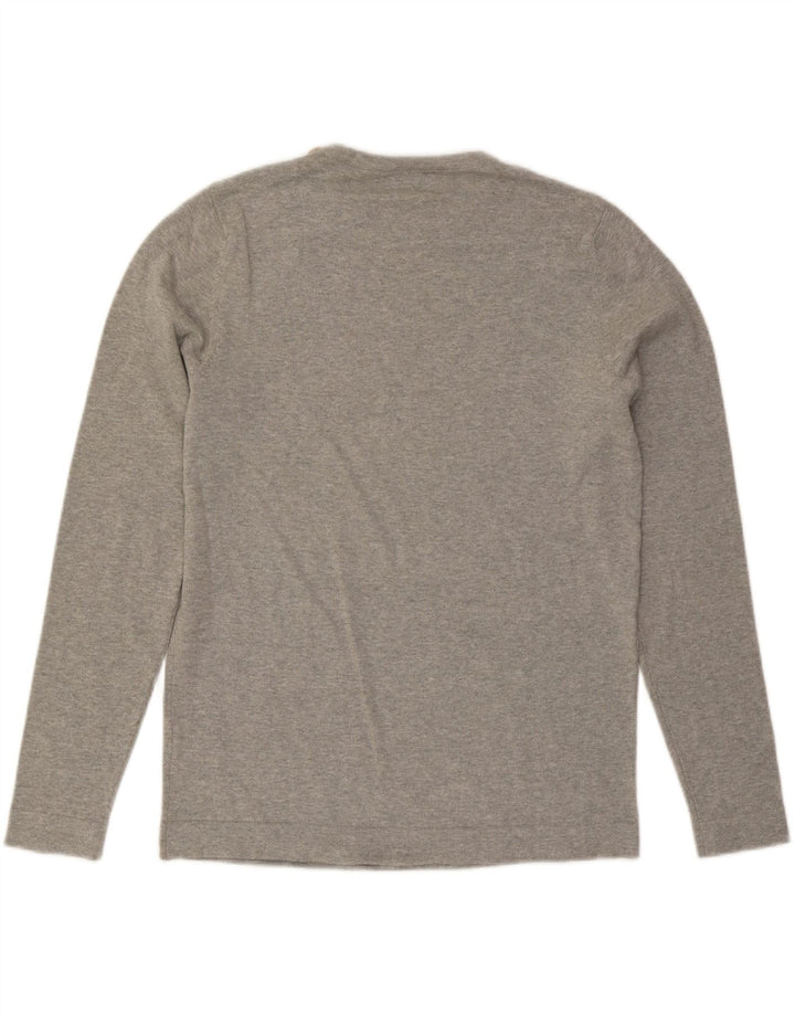 JACK & JONES Mens Crew Neck Jumper Sweater Large Grey Viscose Vintage Jack & Jones and Second-Hand Jack & Jones from Messina Hembry 