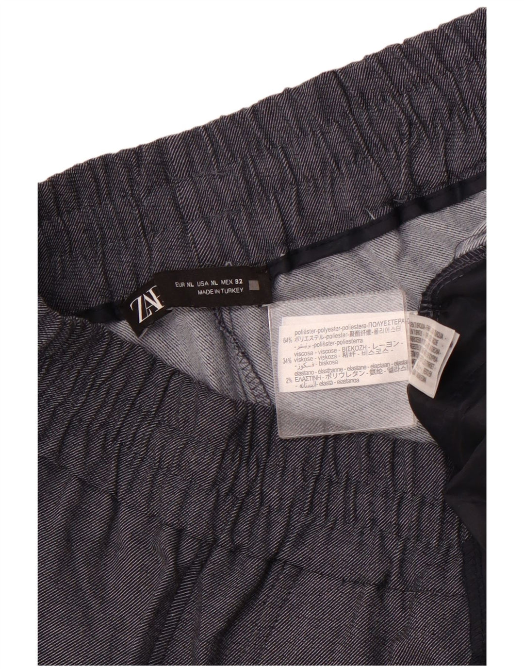 ZARA Joggers Chinobukser til kvinder XL W32 L27 Grå polyester