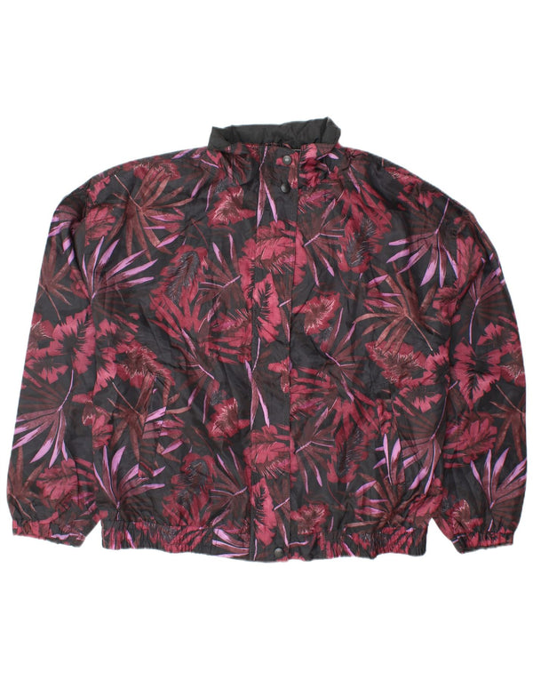 R&R oversize bomberjakke til kvinder UK 14/16 Stor flerfarvet blomster