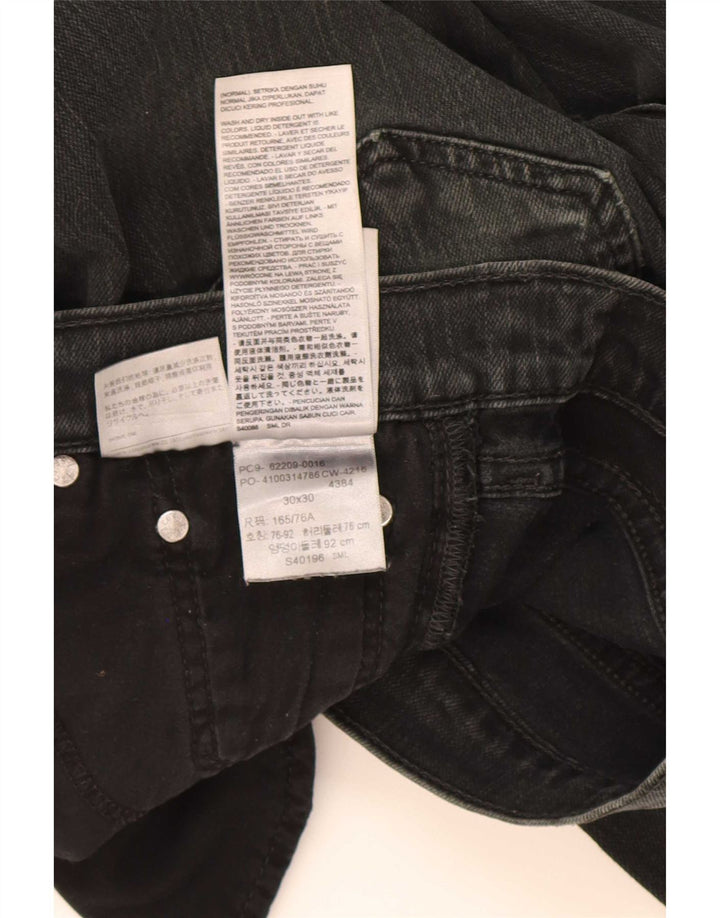 Levi's Slim Jeans til mænd W30 L30 sort bomuld