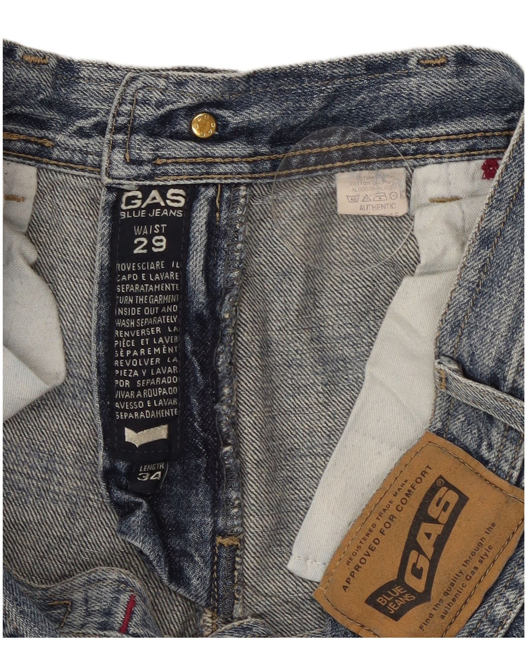 Gas Dame Bootcut Jeans W29 L34 Blå Bomuld