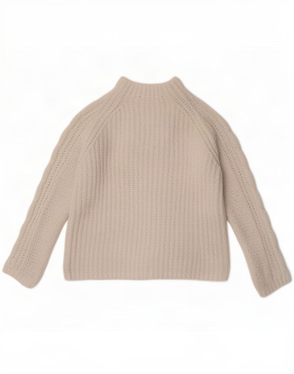 Marks & Spencer Dame Turtle Neck Jumper Sweater UK 10 Small Beige