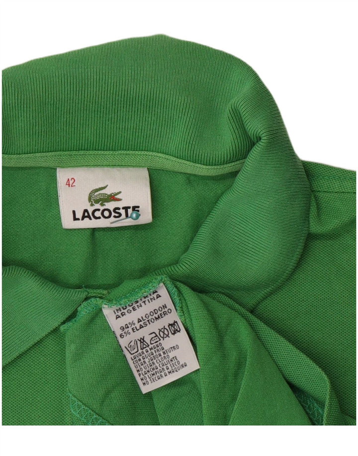 Lacoste Dame Polo Shirt Størrelse 42 Stor Grøn Bomuld