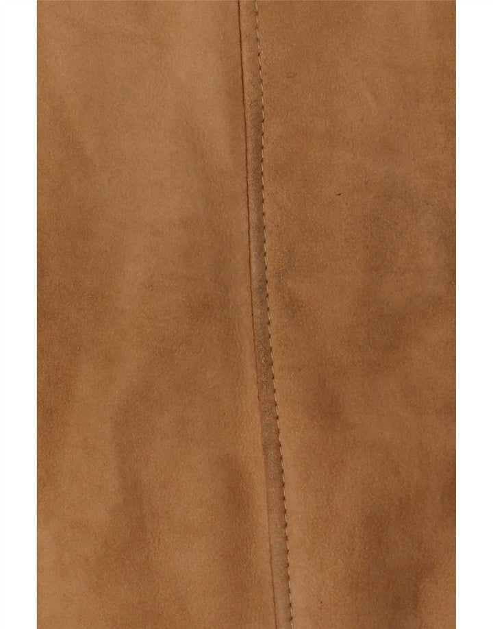 Vintage Dame Hætte Shearling Jacket UK 12 Medium Beige