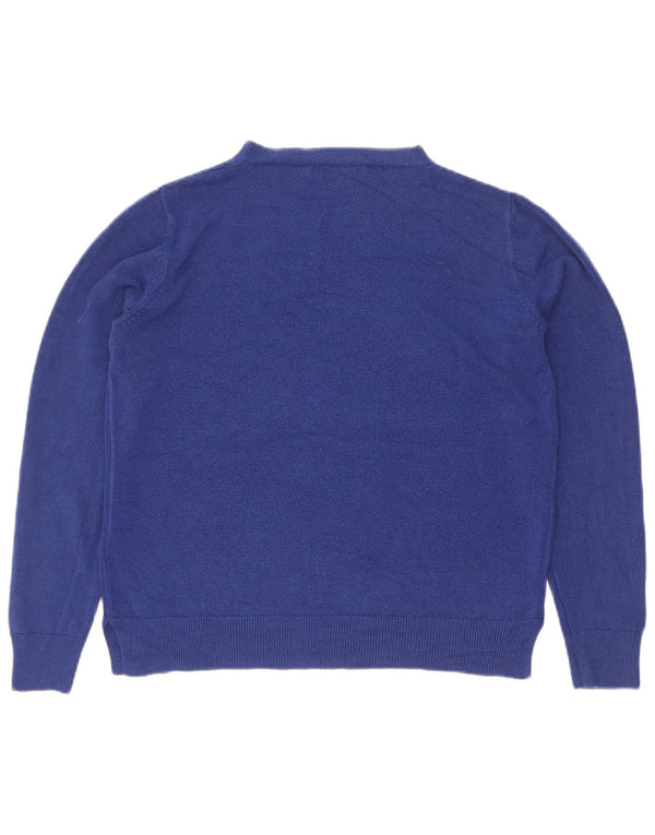 Marks & Spencer Dame sweater med rund hals DK 14 Medium Blue Acryl