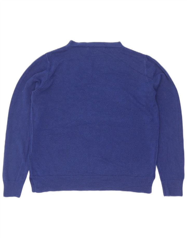 Marks & Spencer Dame sweater med rund hals DK 14 Medium Blue Acryl
