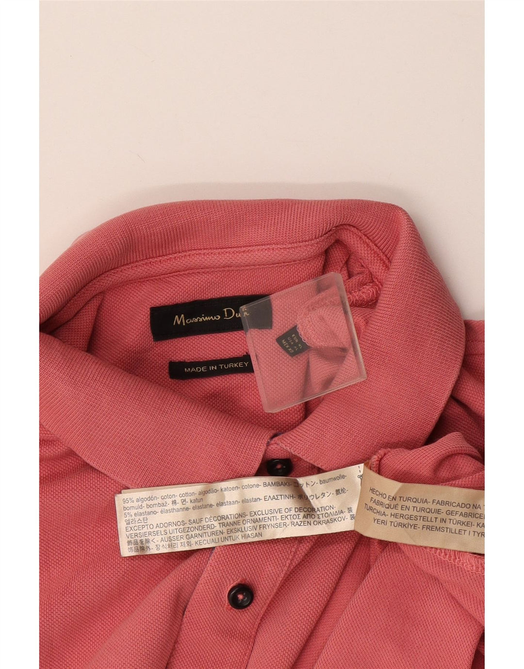 Massimo Dutti Herre Polo Shirt XL Pink Bomuld