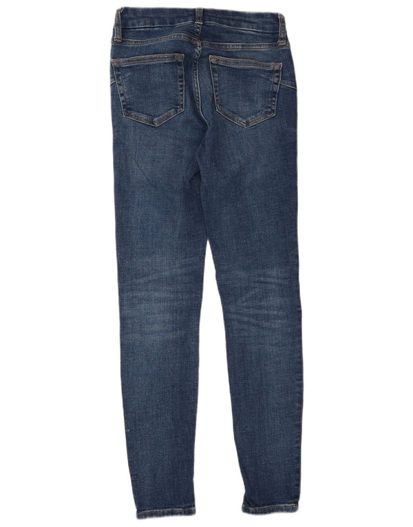 Zara Dame Skinny Jeans EU 34 2XS W24 L28 Blå