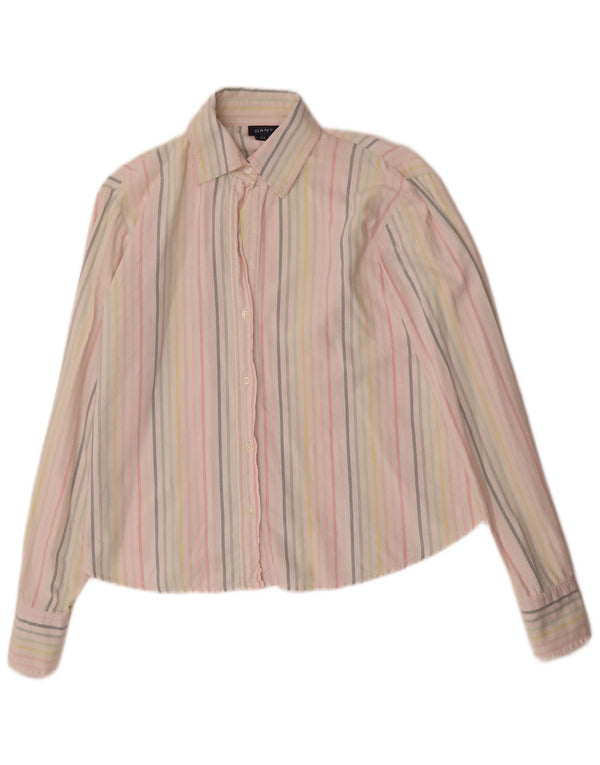 Gant Dame Oversized Shirt UK 10 Small Multicolor Pinstripe Bomuld