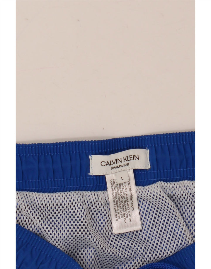 Calvin Klein Herre grafiske badeshorts Store blå Colourblock Polyester