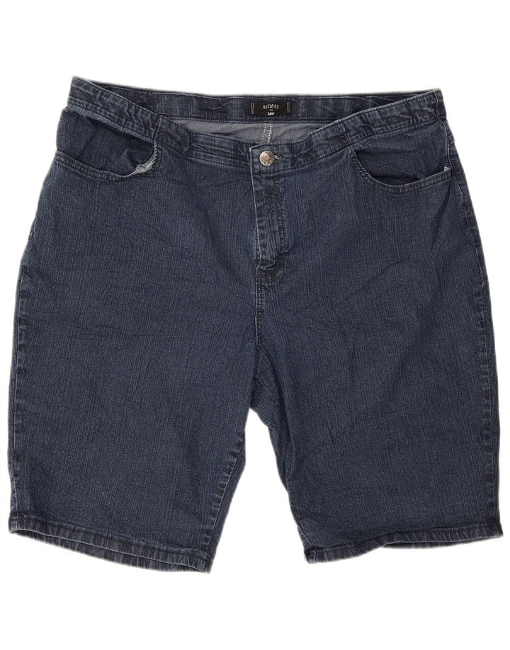 LEE Dame Riders Denim Shorts US 18 2XL W40 Marineblå Bomuld