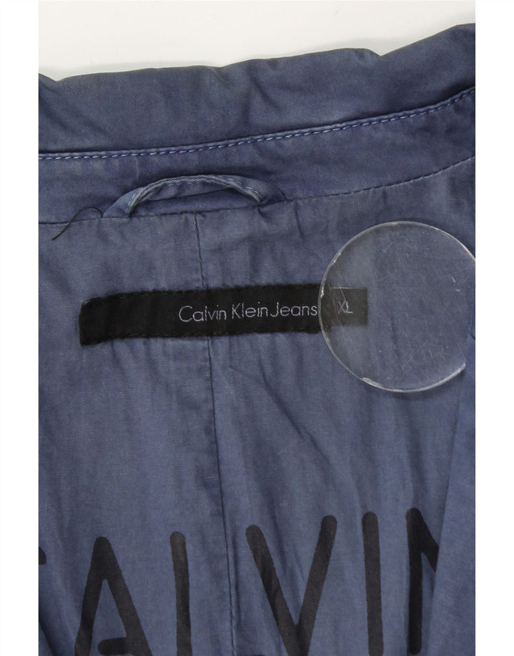 Calvin Klein Jeans Herre 2 Button Blazer Jacket UK 42 XL Blå Bomuld